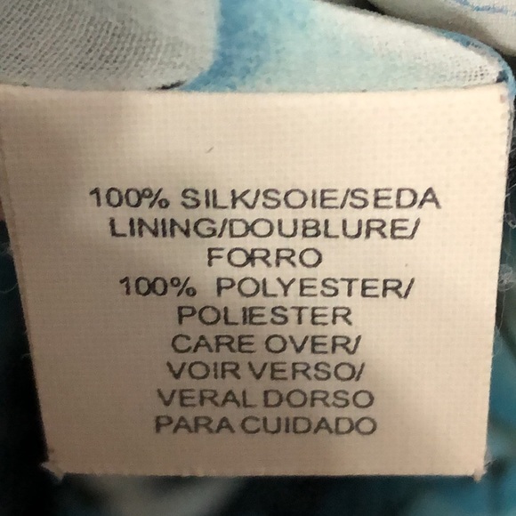 Anne Klein Dark Brown Silk Flowy Skirt w/Lillies - Picture 15 of 15